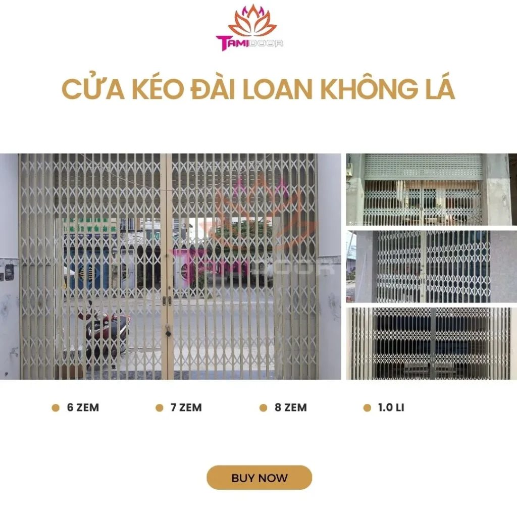 Sản Xuất Cửa Kéo Đài Loan Không Lá