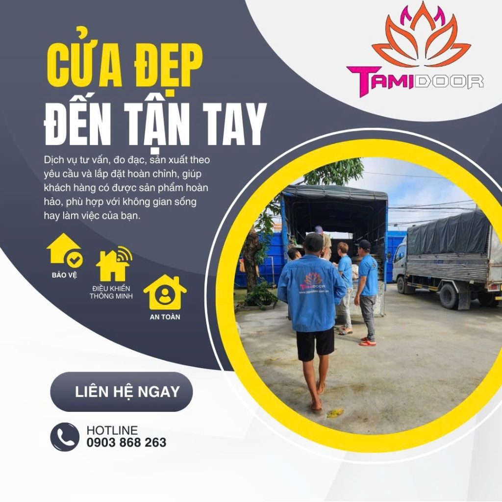 dịch vụ tận nơi và quy trình lắp ráp cửa cuốn đài loan giá rẻ