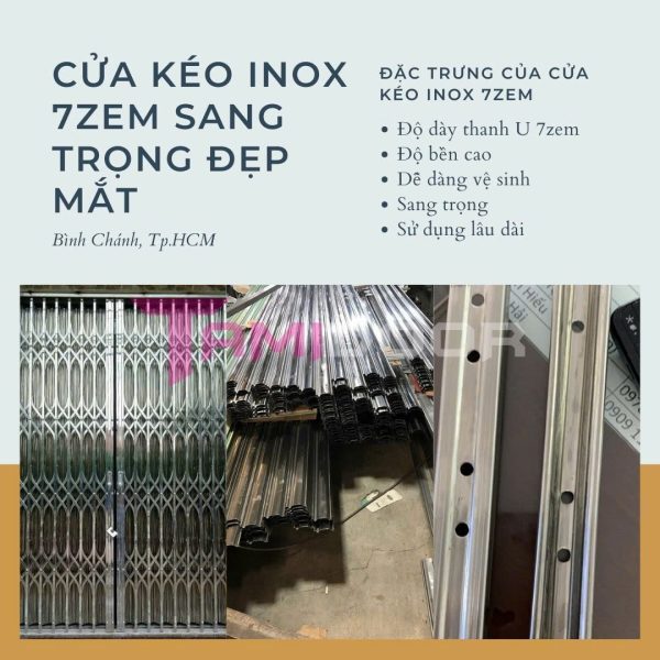 Cửa Kéo Inox 7zem Sang Trọng Đẹp Mắt