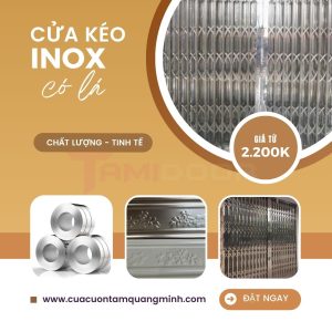 Cửa Kéo Inox Có Lá Tâm Quang Minh Chất Lượng