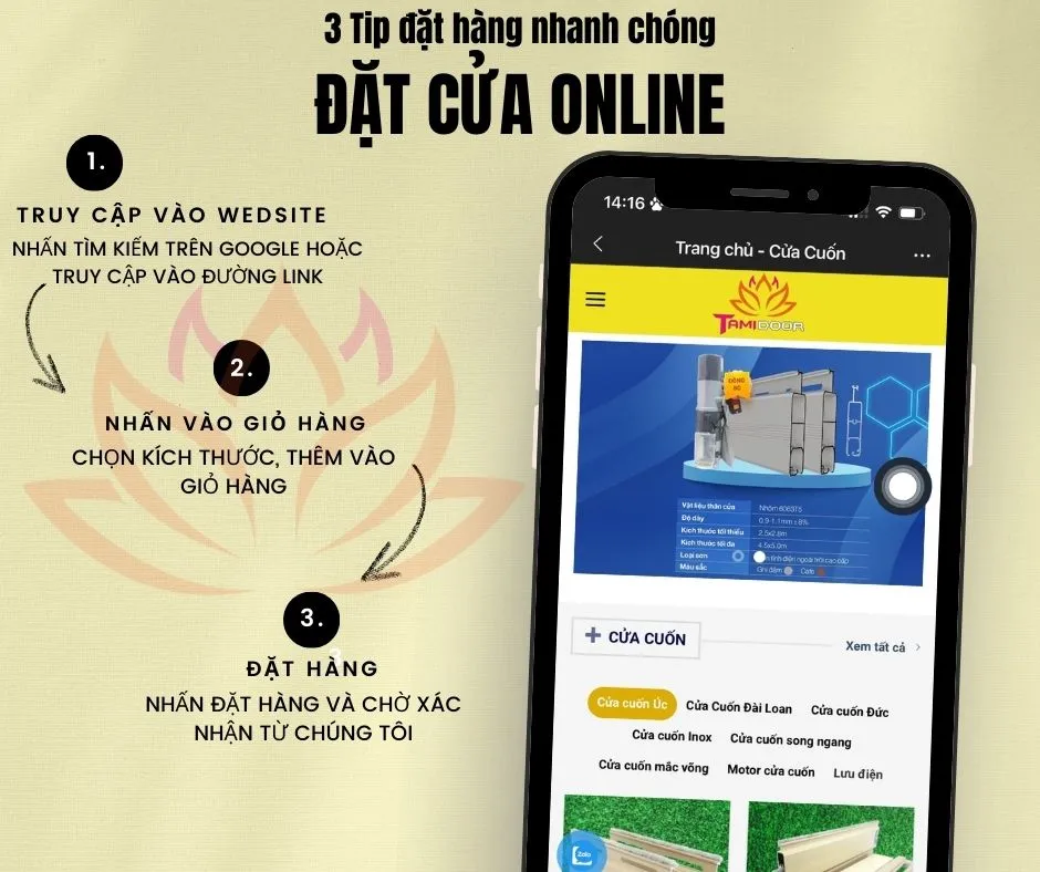 Đặt cửa cuốn - cửa kéo online