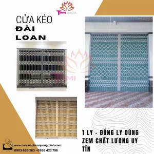 Cửa kéo đài loan 1 ly