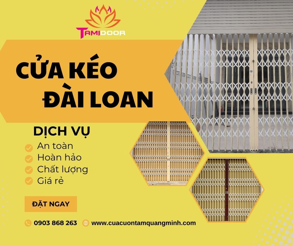 Cửa kéo Đài Loan 1 ly