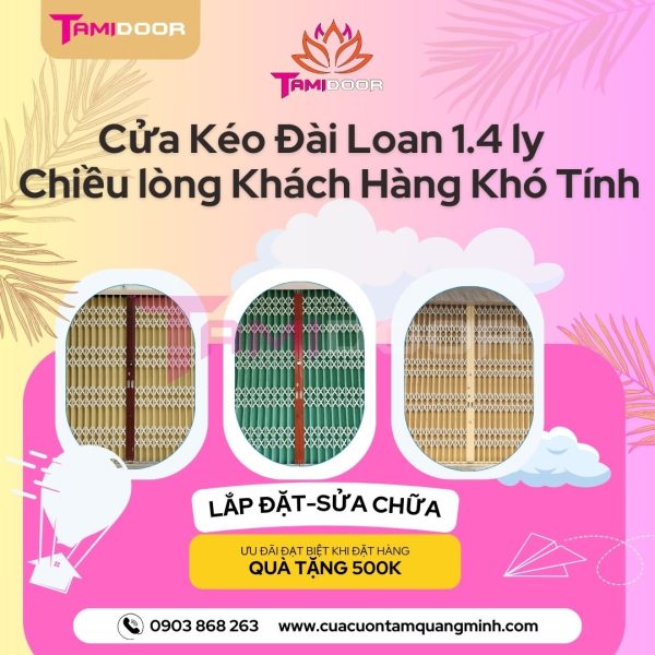 Cửa Kéo Đài Loan 1ly4