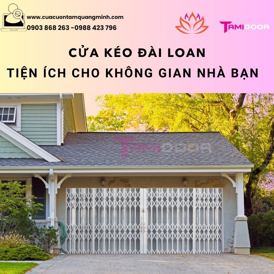 Cửa Kéo Đài Loan Lá Hở Thông Thoáng Ngôi Nhà