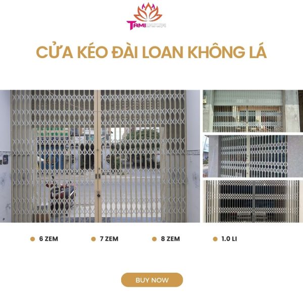 Cửa Kéo Đài Loan Không Lá