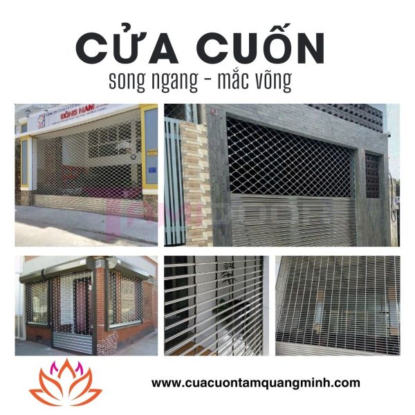 Cửa cuốn song ngang - mắc võng