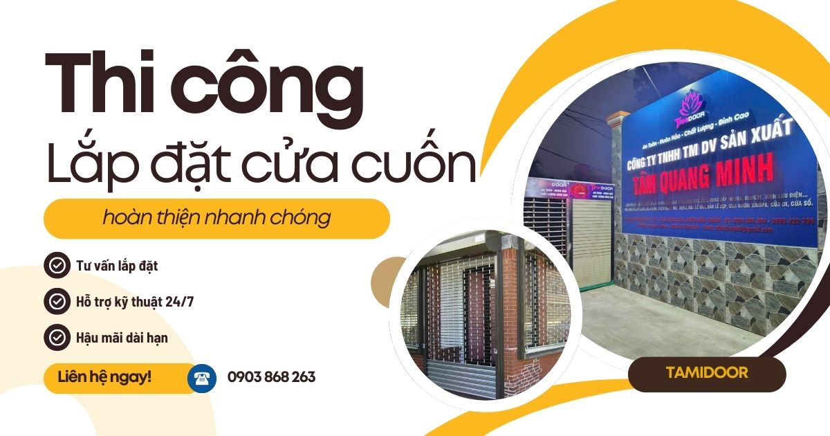 Thi công lắp đặt cửa cuốn Đức