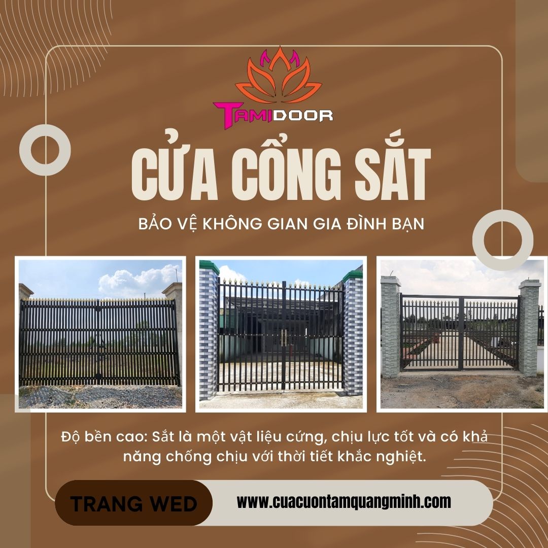 Cửa cổng sắt chính cho ngôi nhà