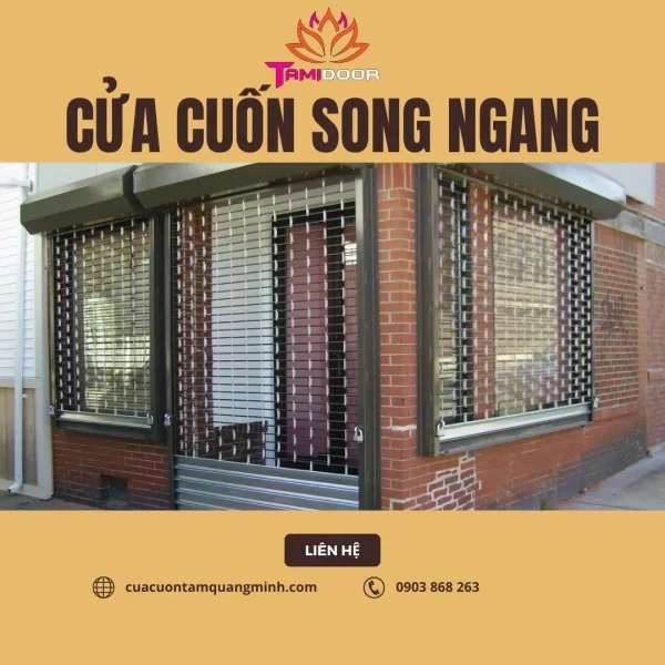 Cửa cuốn song ngang inox