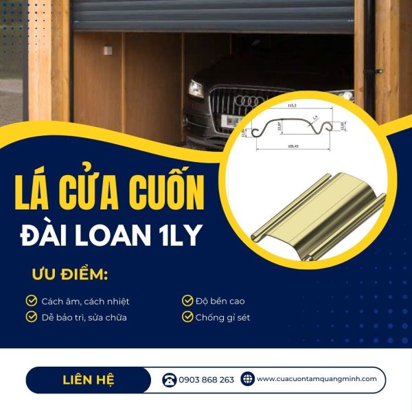 Lá cửa cuốn đài loan 1ly