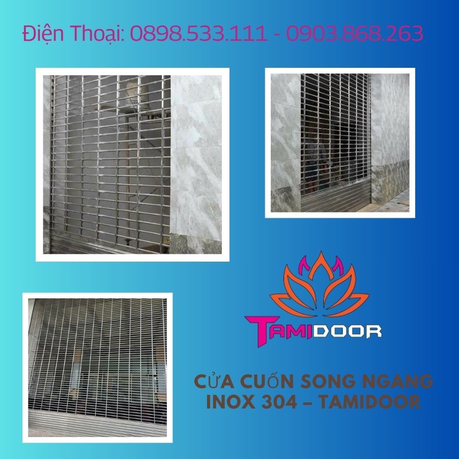 Cửa cuốn song ngang inox