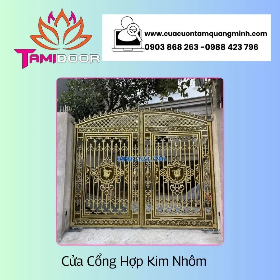 Cửa cổng hợp kim nhôm