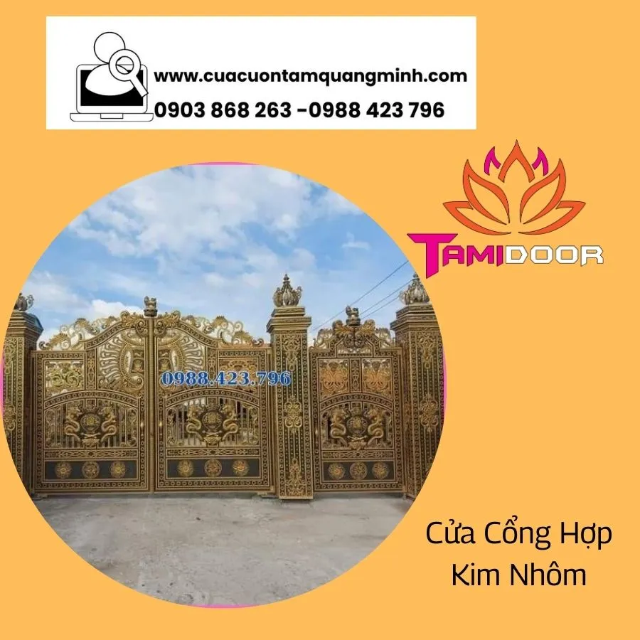 Cửa cổng hợp kim nhôm