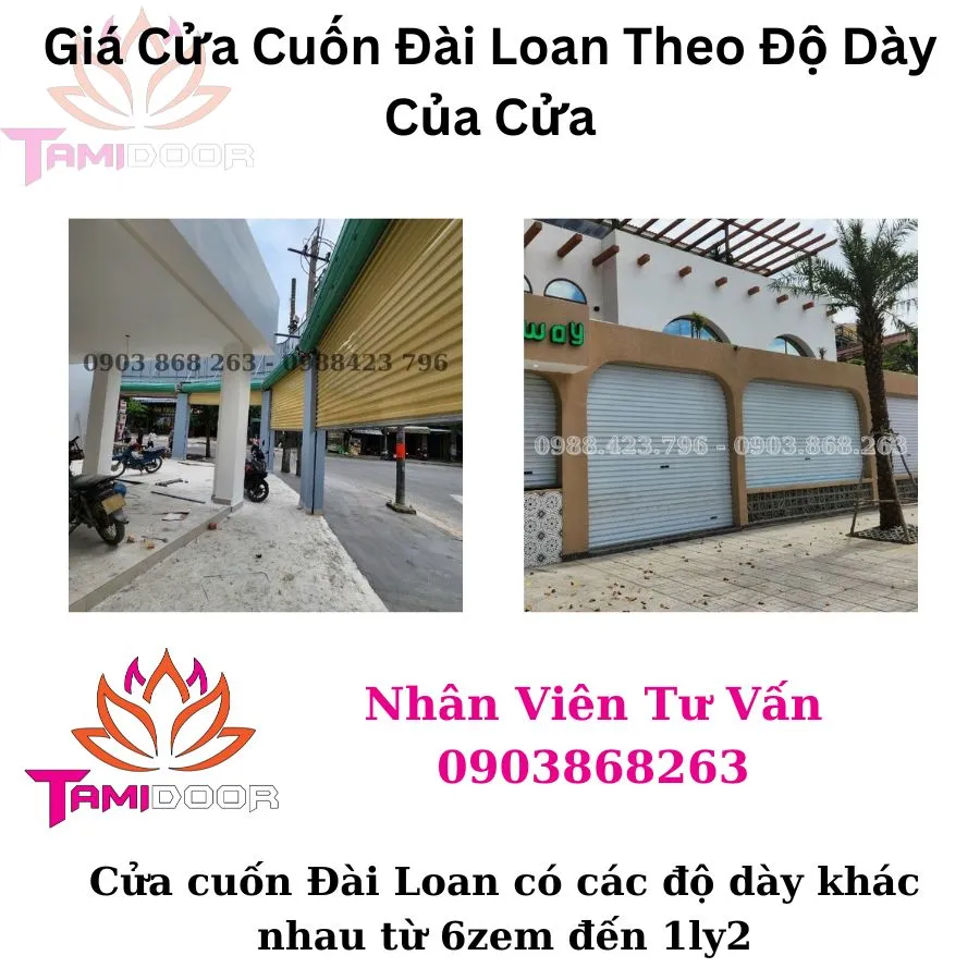 Giá cửa cuốn Đài Loan