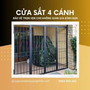 Cửa Sắt Cổng 4 Cánh Giá Rẻ Nhiều Mẫu Đẹp