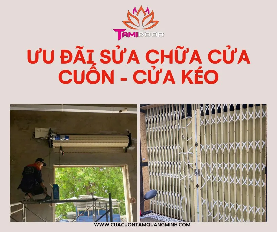 Ưu đãi khi sửa chữa cửa cuốn -cửa kéo