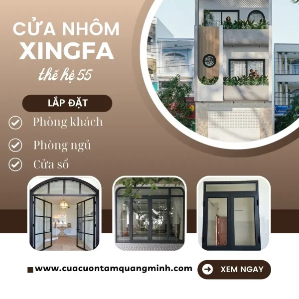 Cửa nhôm xingfa thế hệ 55