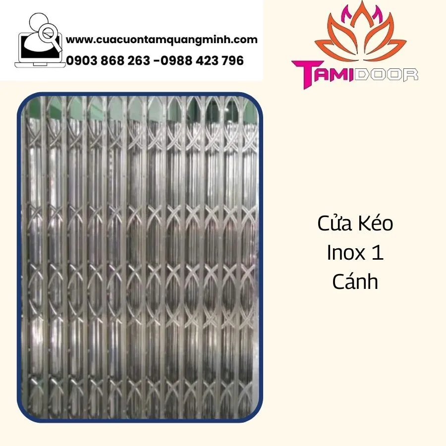 Cửa kéo inox 1 cánh