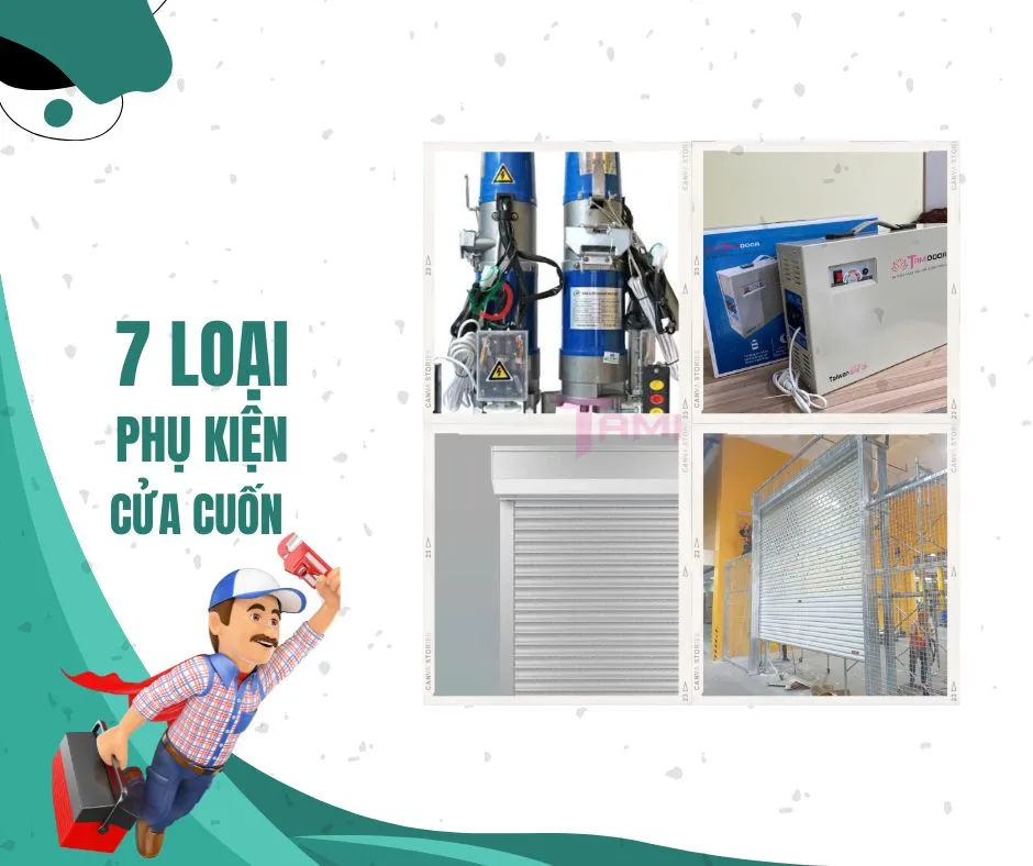 7 loại phụ kiện cửa cuốn đức