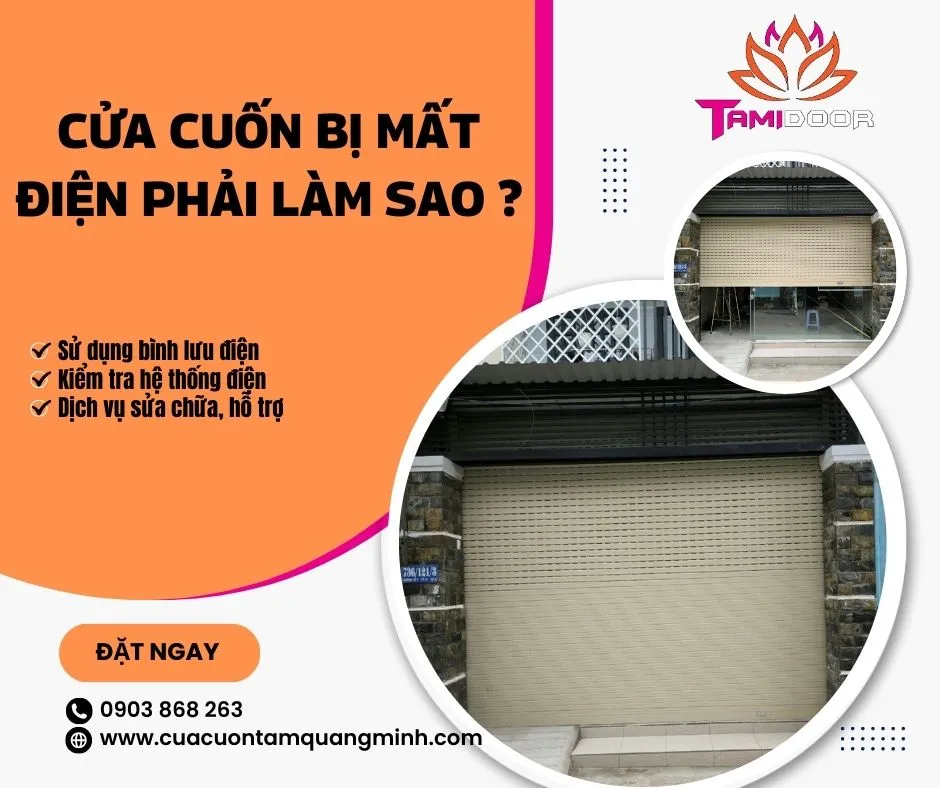 Cửa cuốn bị mất điện phải làm sao ?