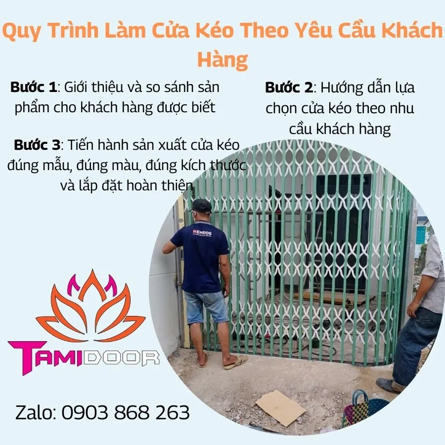 Quy Trình Làm Cửa Kéo Theo Yêu Cầu Khách Hàng Gồm 3 Bước Quan Trọng