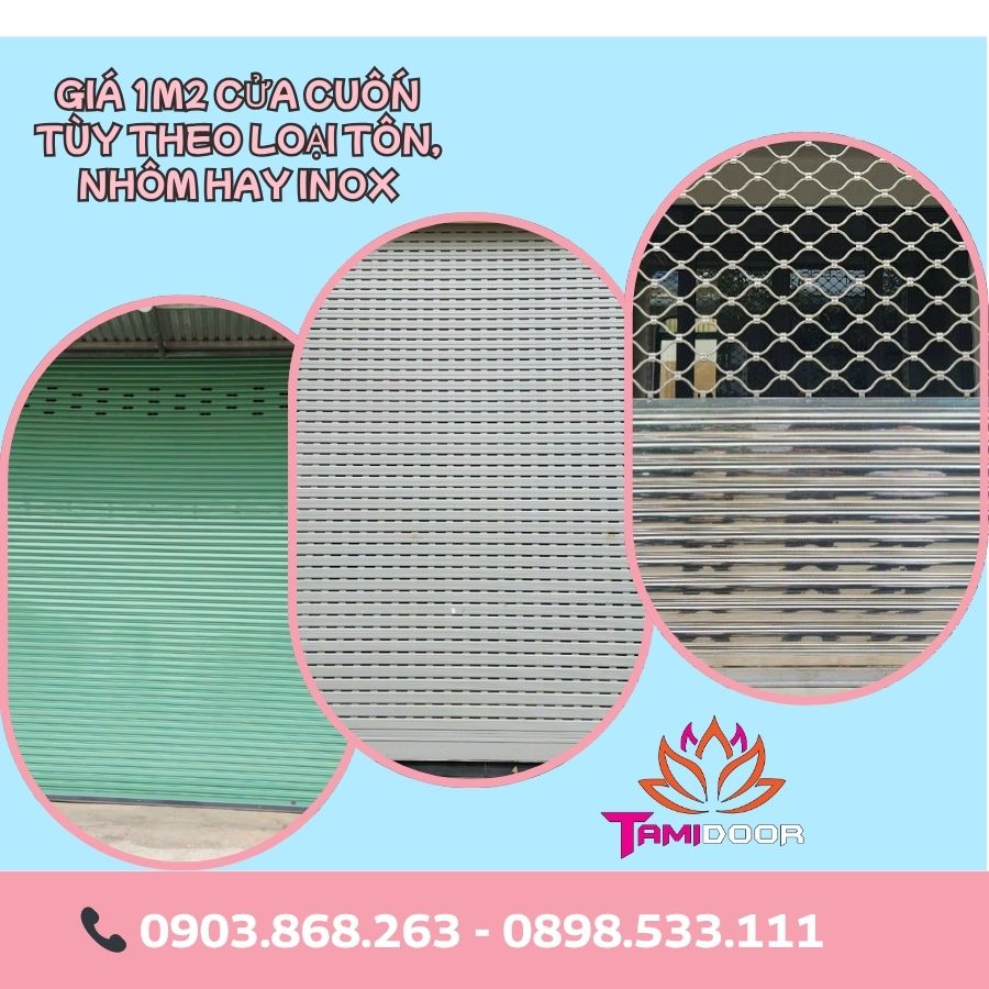 cửa cuốn inox, tôn, nhôm