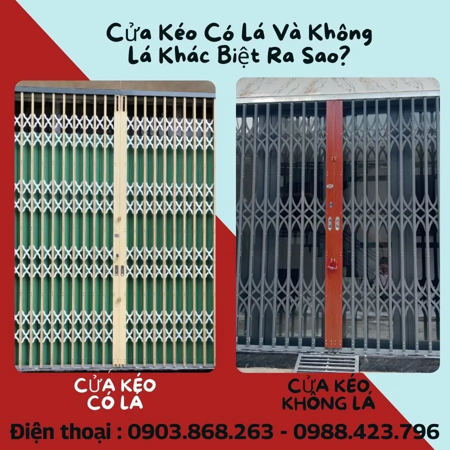 Cửa Kéo Có Lá Và Không Lá