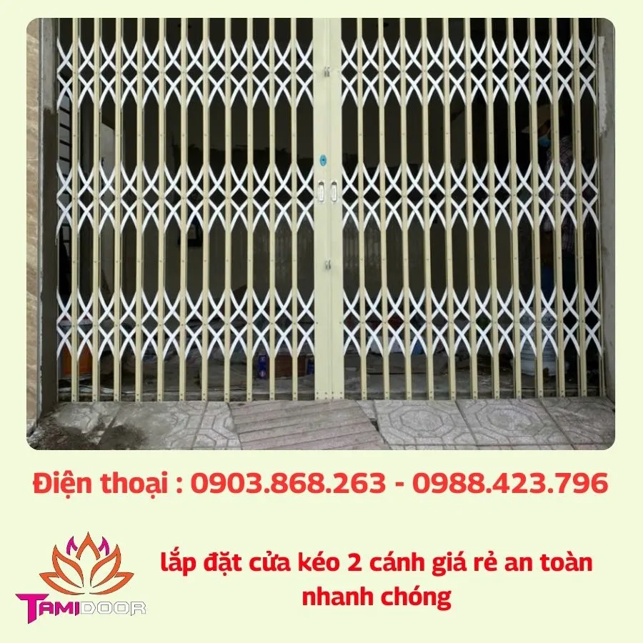 Lắp Đặt Cửa Kéo 2 Cánh Giá Rẻ An Toàn Nhanh Chóng