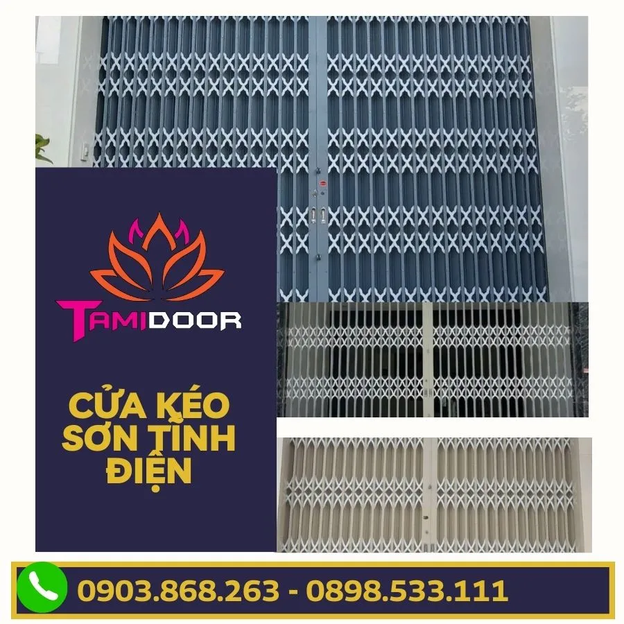 Cửa kéo sơn tĩnh điện – Sự kết hợp hoàn hảo giữa độ bền và tính thẩm mỹ