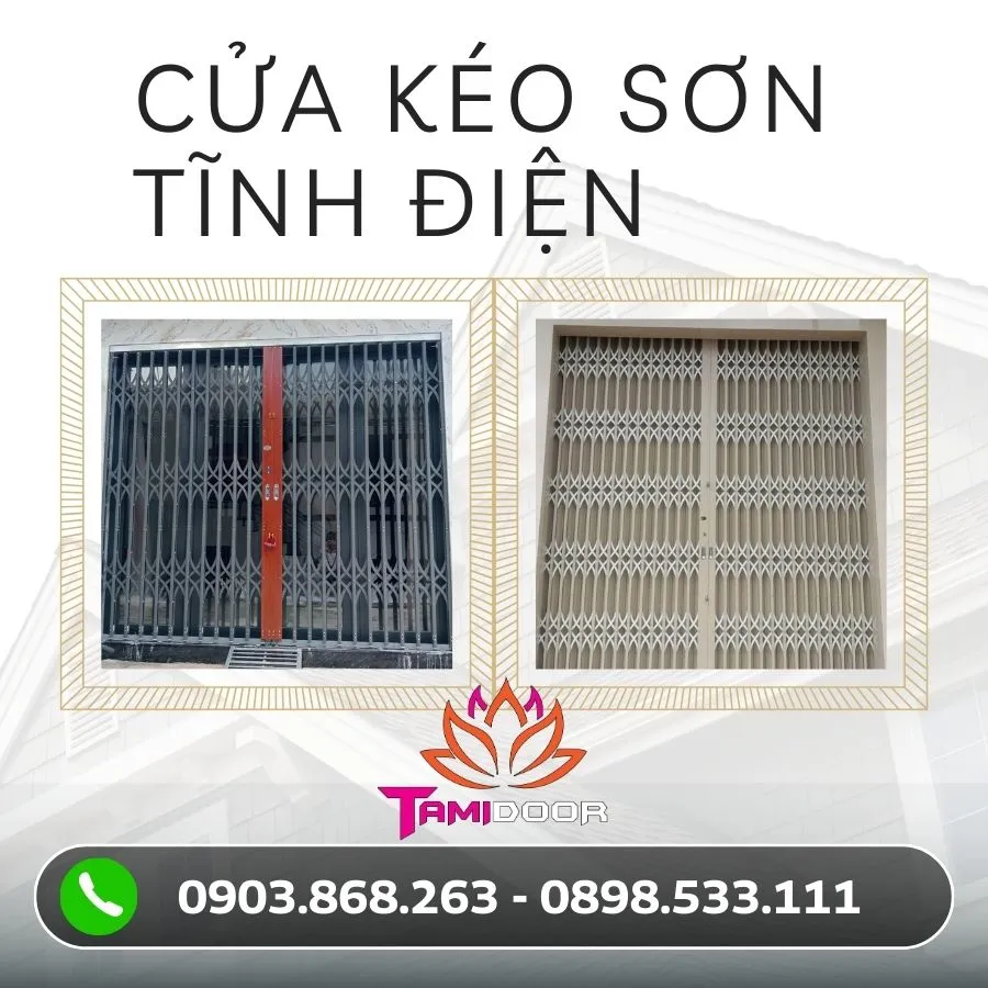Cửa kéo sơn tĩnh điện – Sự kết hợp hoàn hảo giữa độ bền và tính thẩm mỹ