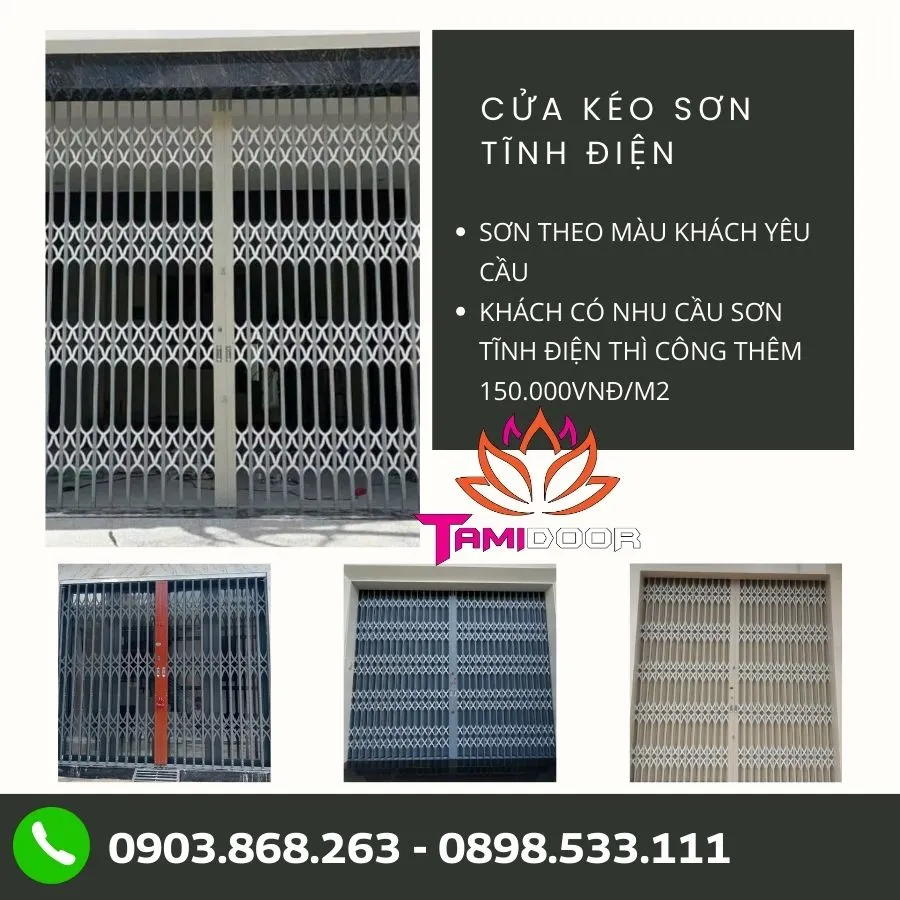 Cửa kéo sơn tĩnh điện – Sự kết hợp hoàn hảo giữa độ bền và tính thẩm mỹ