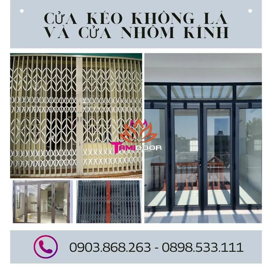Lắp Cửa Kéo Không Lá Và Cửa Nhôm Kính Sự Kết Hợp Hoàn Hảo