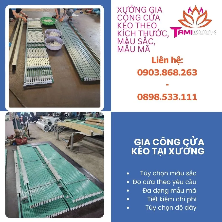 Xưởng Gia Công Cửa Kéo Theo Yêu Cầu