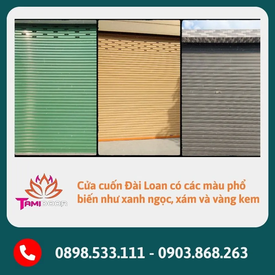 Các Màu Cửa Cuốn Đài Loan Được Dùng Nhiều Nhất Hiện Nay