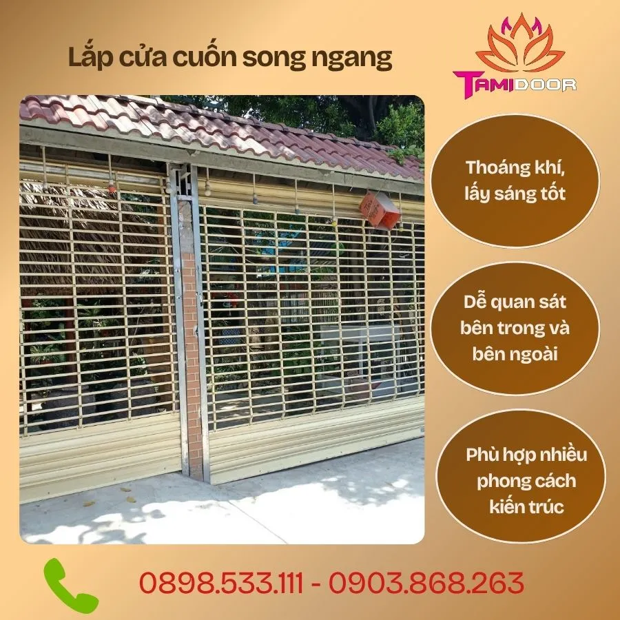 Lắp Cửa Cuốn Song Ngang