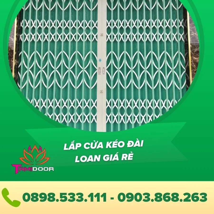 Lắp cửa kéo Đài Loan giá rẻ