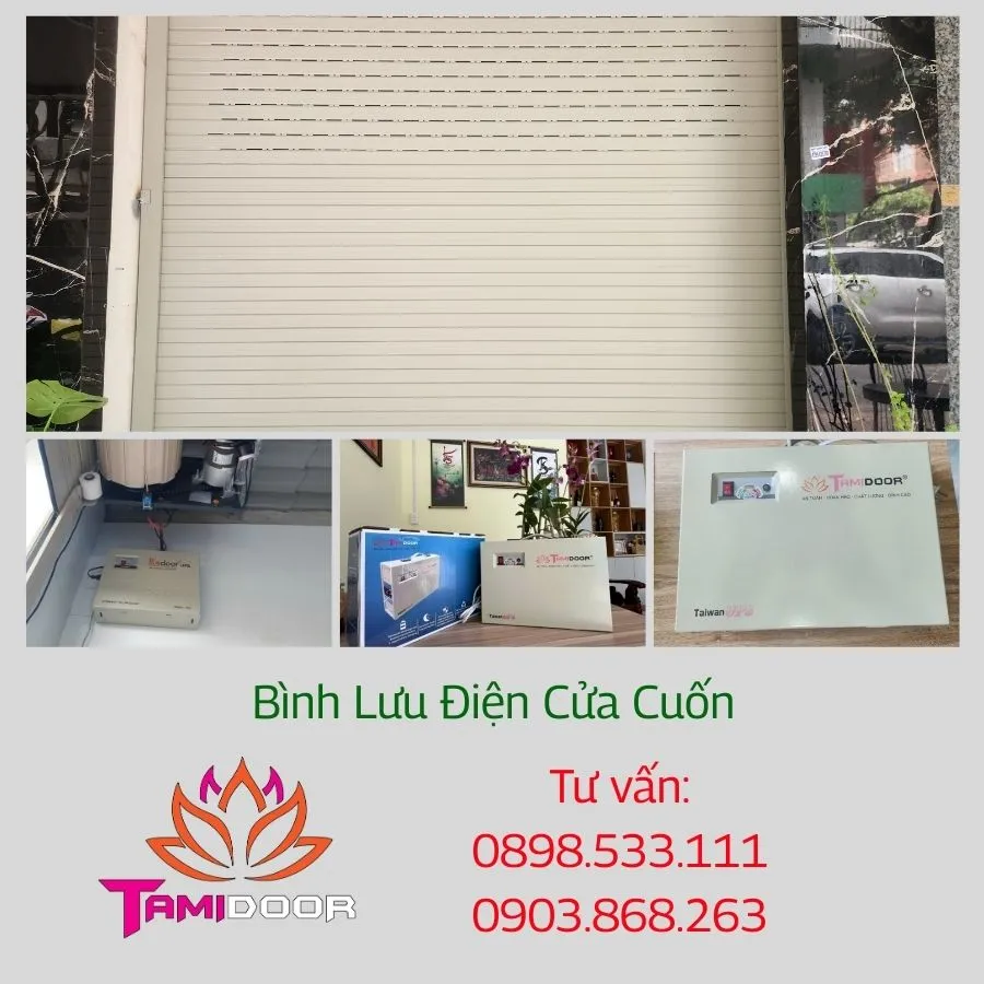 Các Loại Bình Lưu Điện Cửa Cuốn Thông Dụng Trên Thị Trường