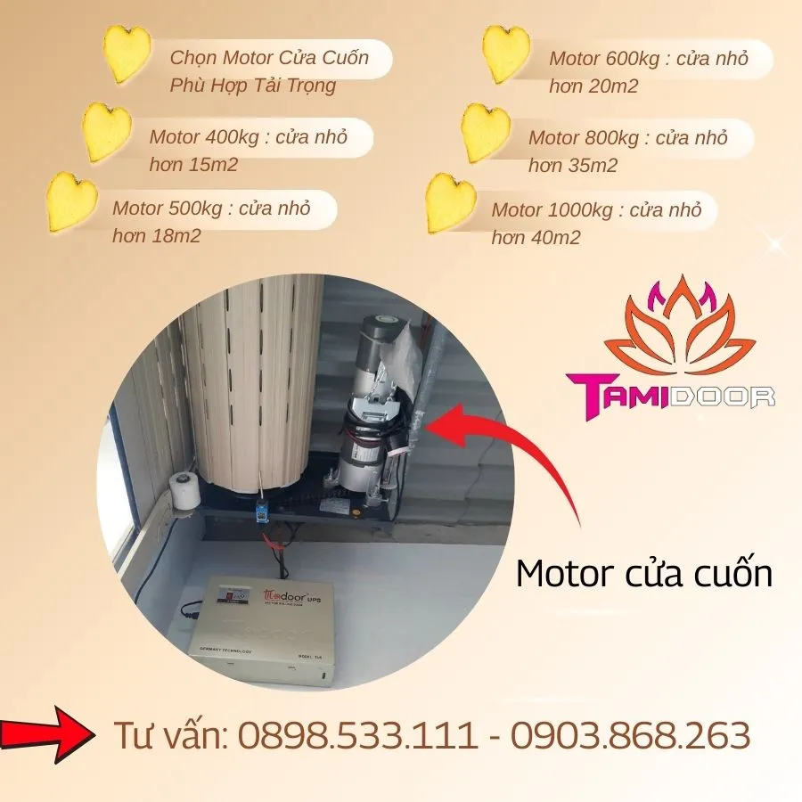 Cách Chọn Motor Cửa Cuốn Phù Hợp Tải Trọng Của Cửa