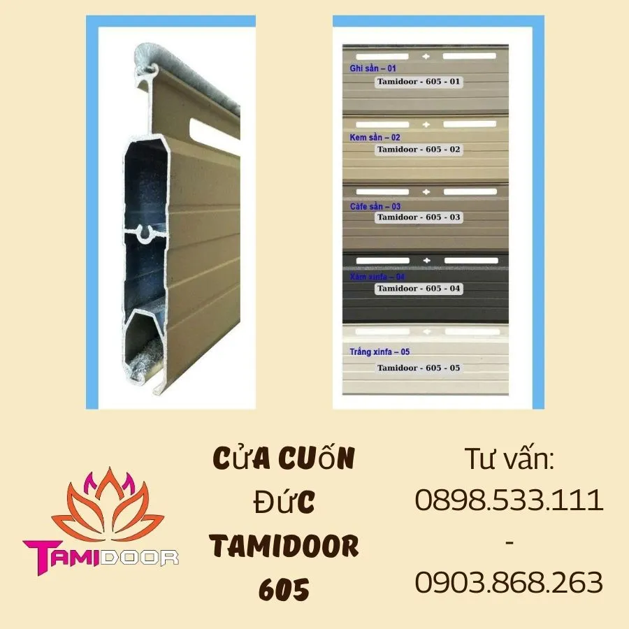 Cửa cuốn Đức mẫu 605 Tamidoor