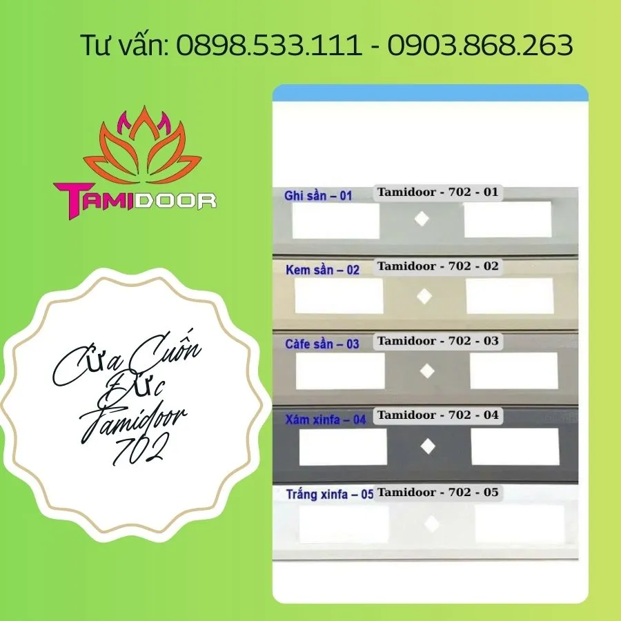 Cửa cuốn Đức 702 mẫu mới tại Tamidoor