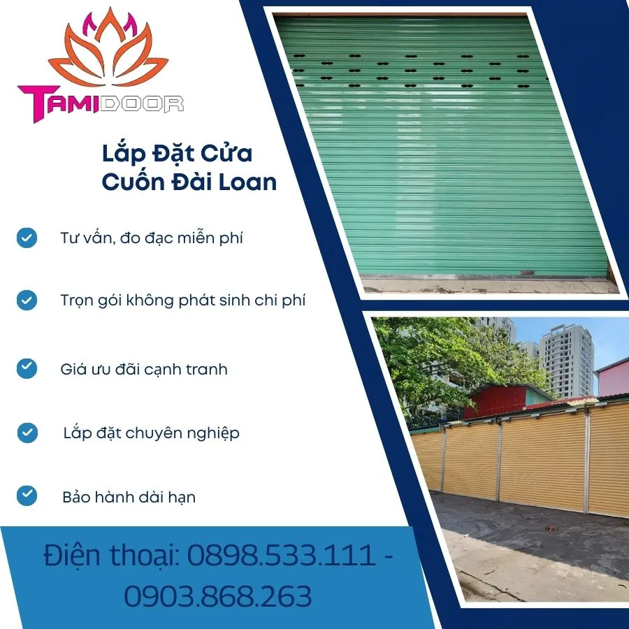 Lắp Đặt Cửa Cuốn Đài Loan Dịch Vụ Trọn Gói Giá Ưu Đãi