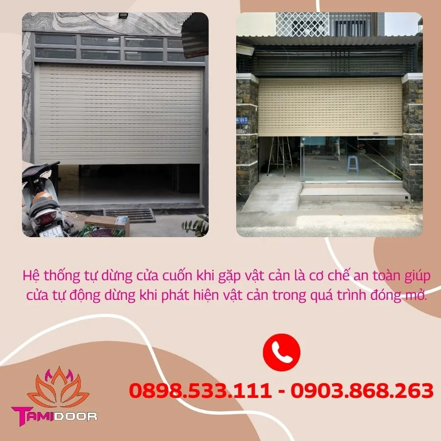 Hệ Thống Tự Dừng Cửa Cuốn Khi Gặp Vật Cản
