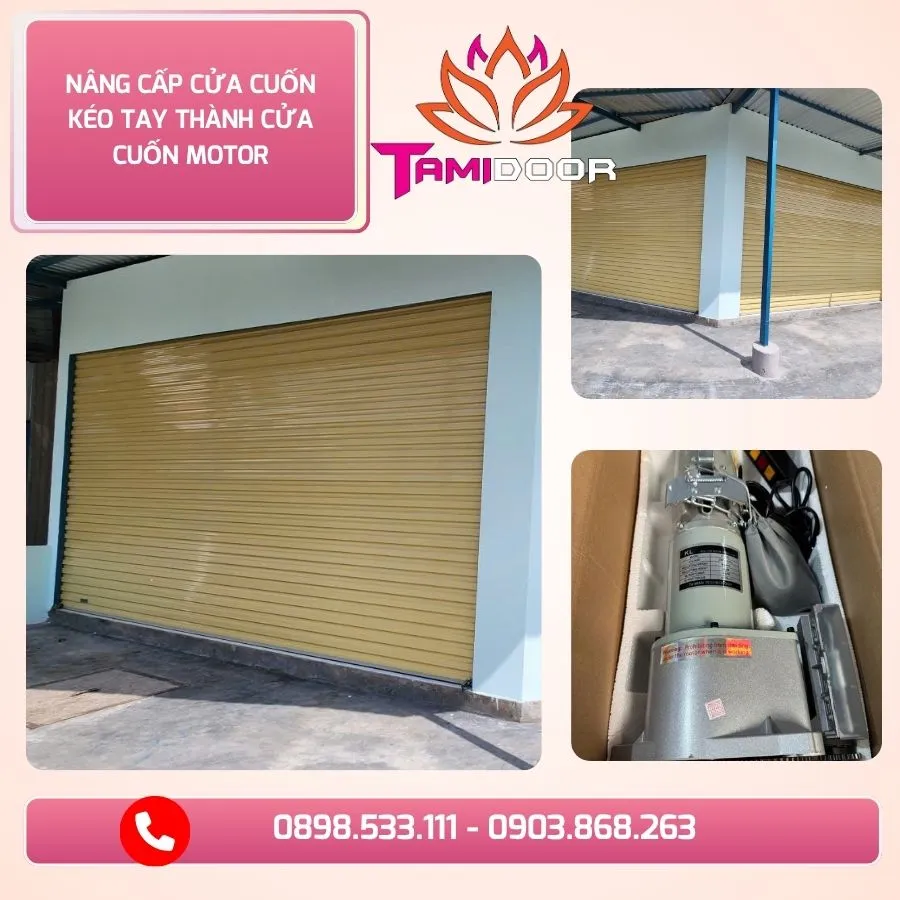 Nâng Cấp Cửa Cuốn Kéo Tay Thành Cửa Cuốn Motor Dễ Dàng