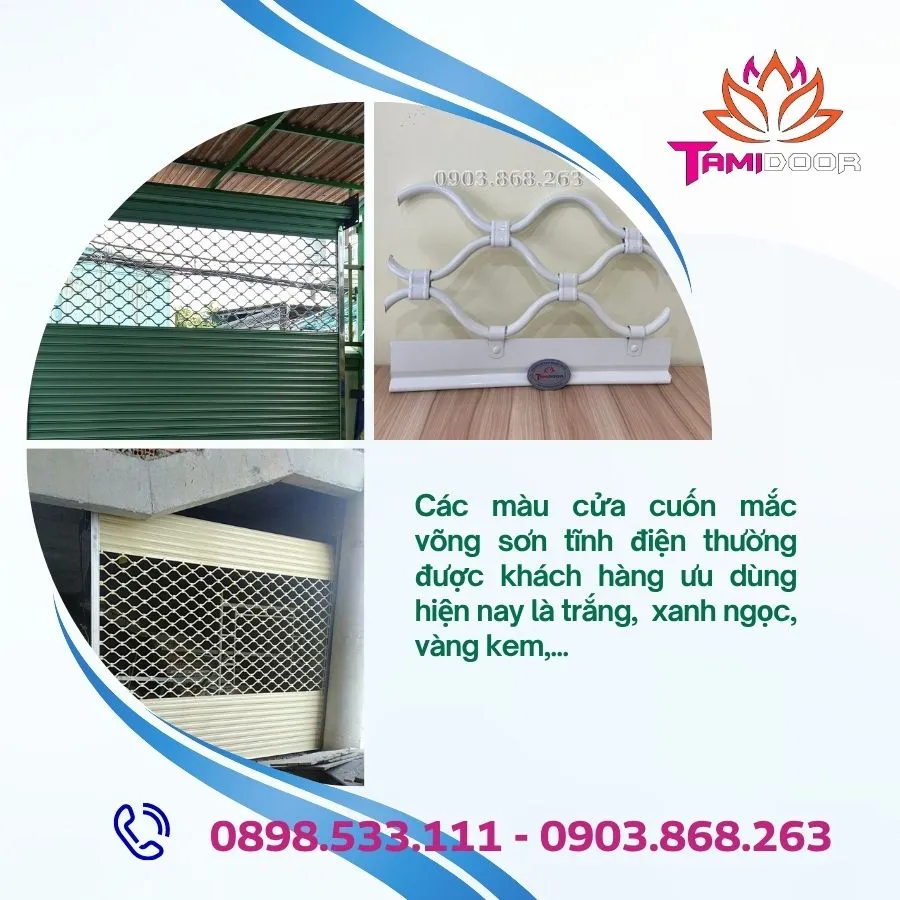 Các Màu Cửa Cuốn Mắc Võng Sơn Tĩnh Điện