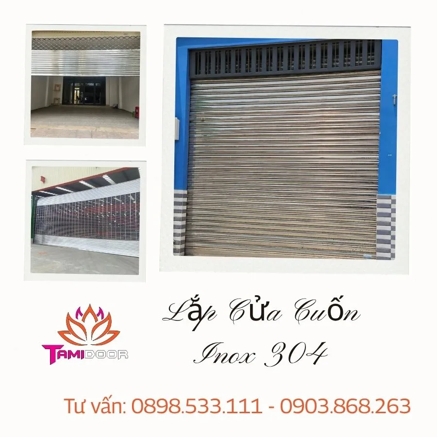 Lắp cửa cuốn inox 304
