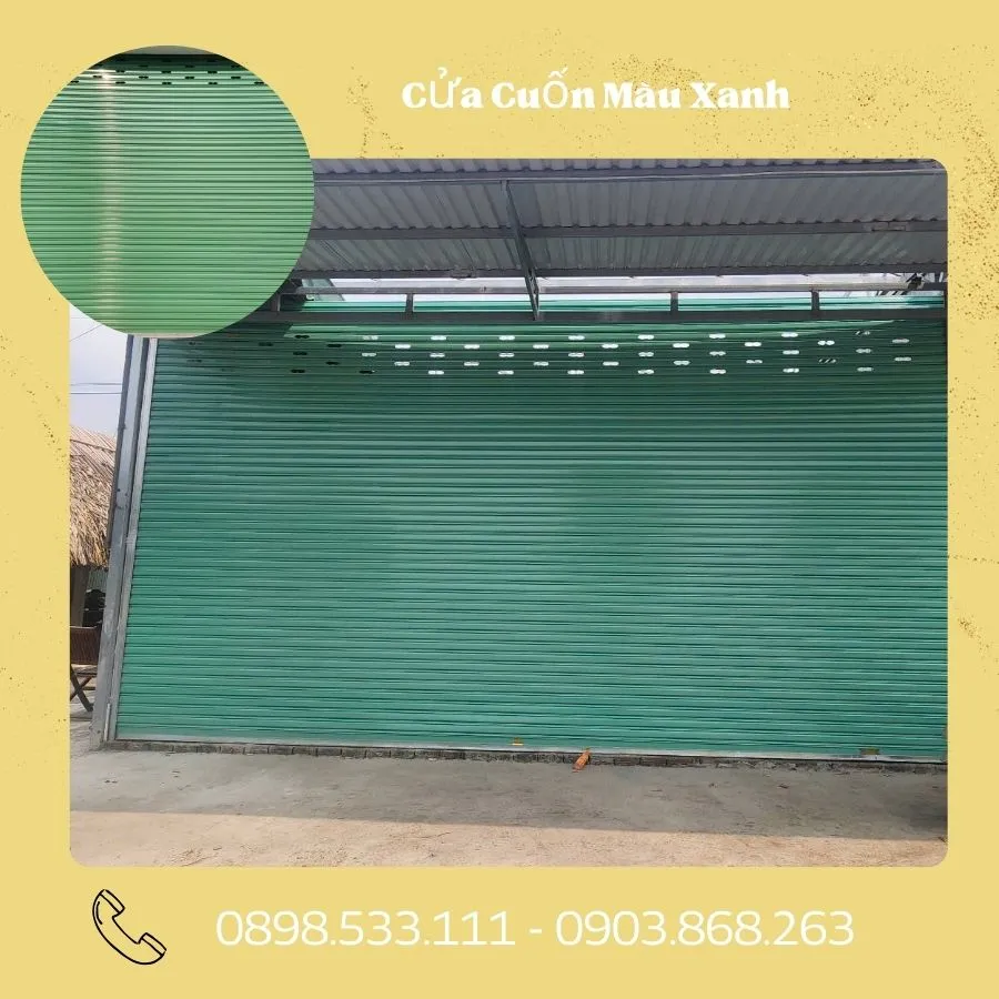 Cửa Cuốn Màu Xanh