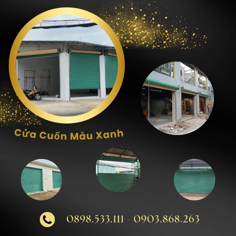Cửa Cuốn Màu Xanh