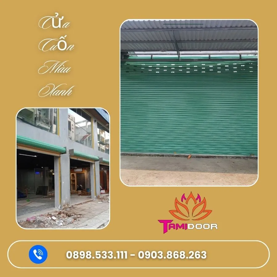 Cửa Cuốn Màu Xanh