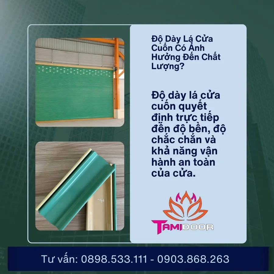 Độ dày lá cửa cuốn